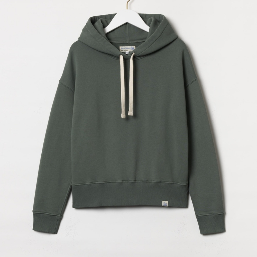 Merz B. Schwanen WHD10 WOMEN'S HOODIE, ORGANIC COTTON, 370G, RELAXED FIT Green M